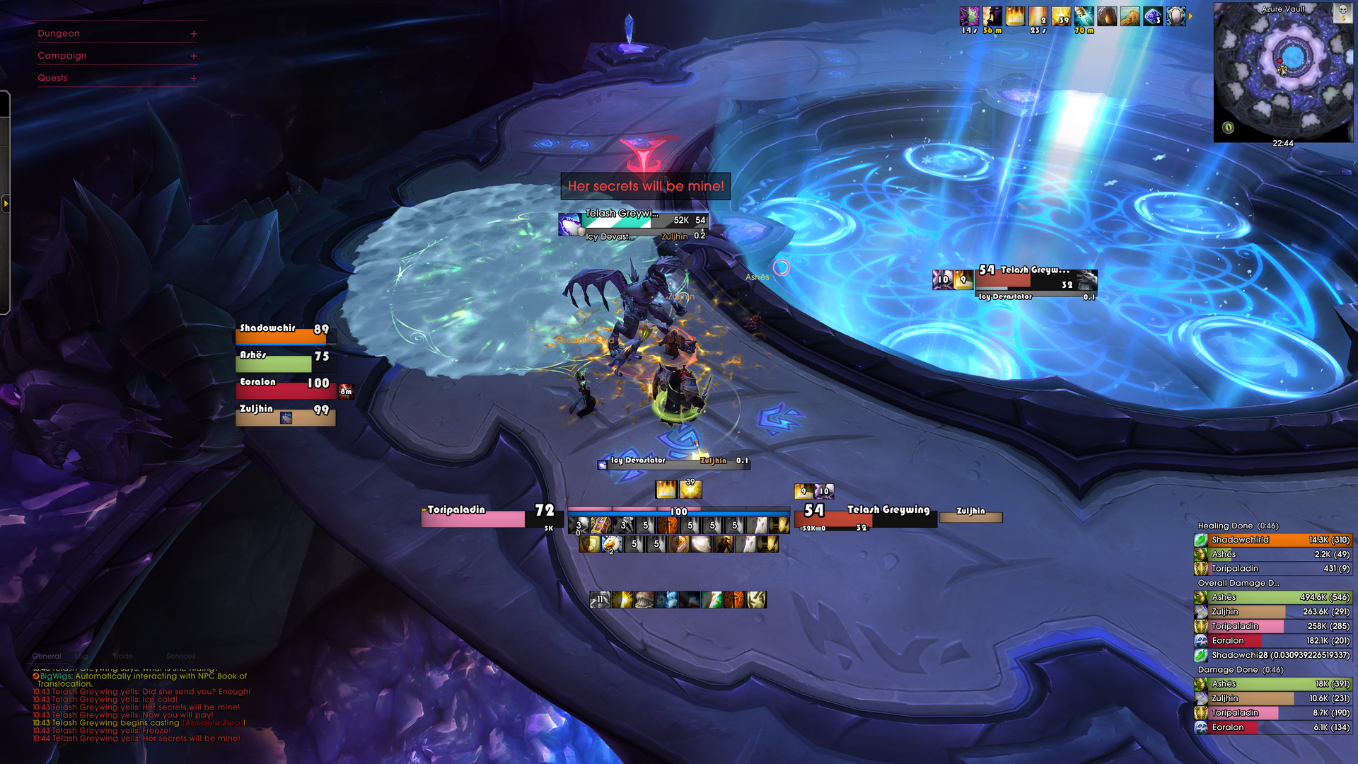 Tori White. My UI: modified and improved EllesmereUI. Tank DPS Preview Image