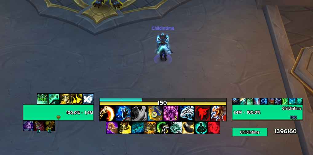 Outside the combat base of UI.