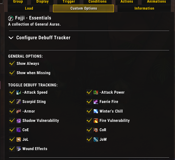 Fojji WeakAuras [TBC] Preview Image