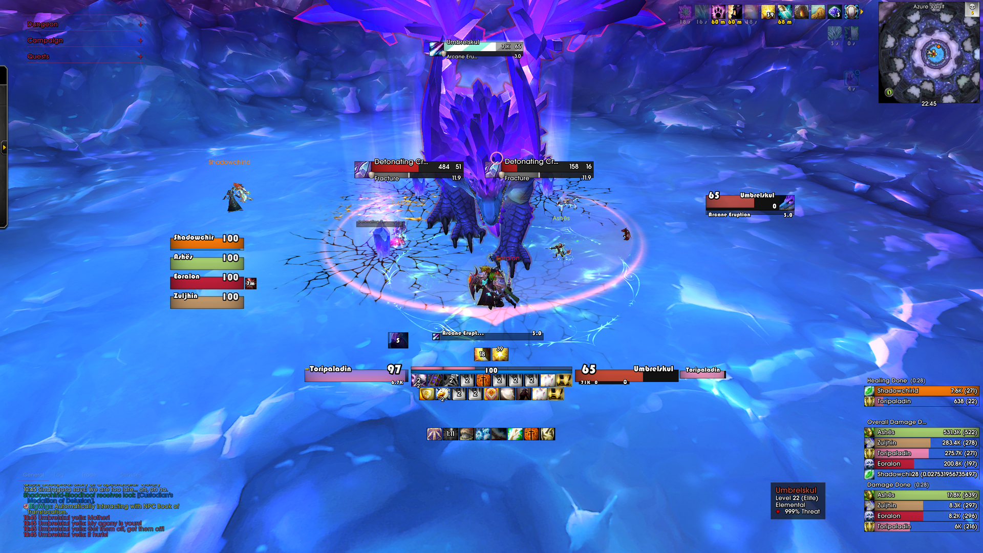 Tori White. My UI: modified and improved EllesmereUI. Tank DPS Preview Image